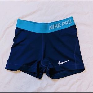 Blue Nike shorts